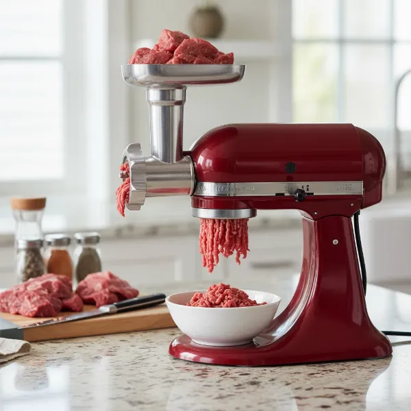 kitchenaid stand mixer with meat grinder attachment