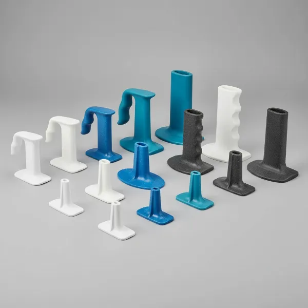 Assortment of meat pushers made from different materials, highlighting ergonomic handles and durability.